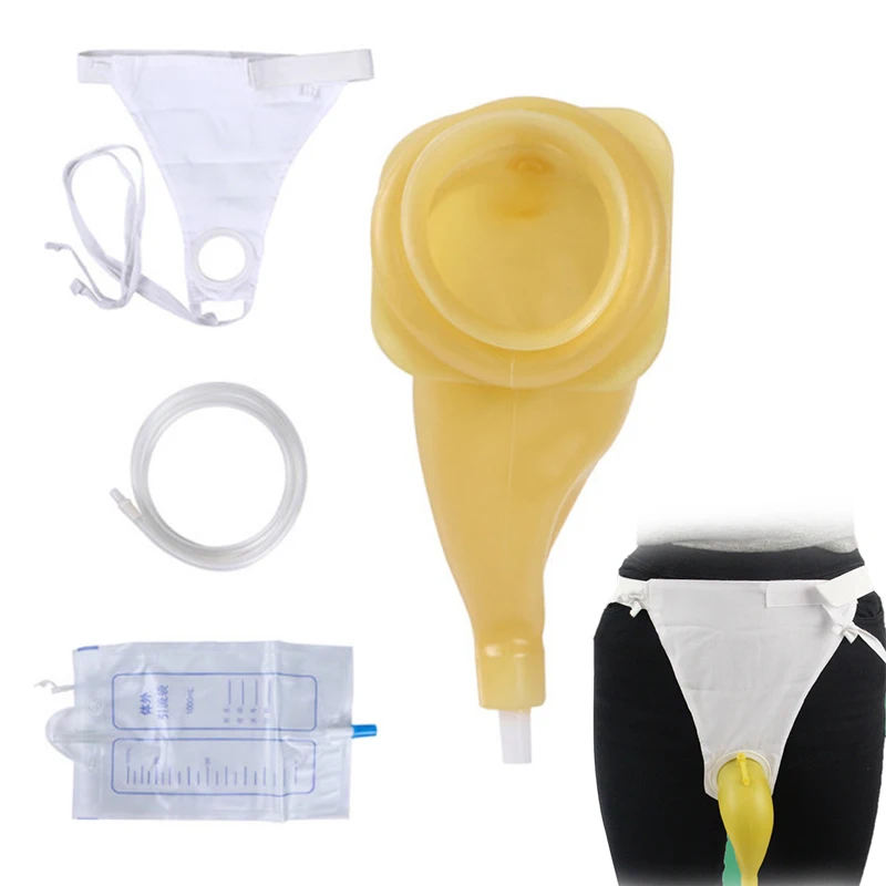 

Male Reusable Urine Bag Urinal Urinal Collector For Urinary Incontinence Bedridden Patient Voiding Catheter Bag Protable