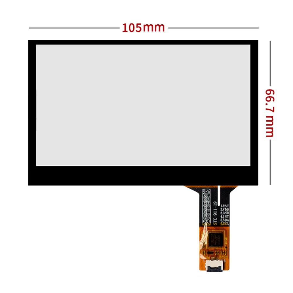 Imagem -04 - Painel Capacitivo Industrial do Tela Táctil I2c Industrial Usb Conversível Stc04399 6pin 43