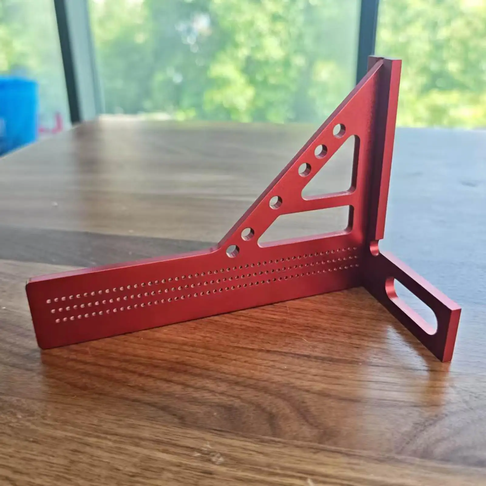 Wood Working Squares Metric Triangular Marking Positioning Tool Extended Length Aluminum Alloy Precision Hole Scribing Ruler For