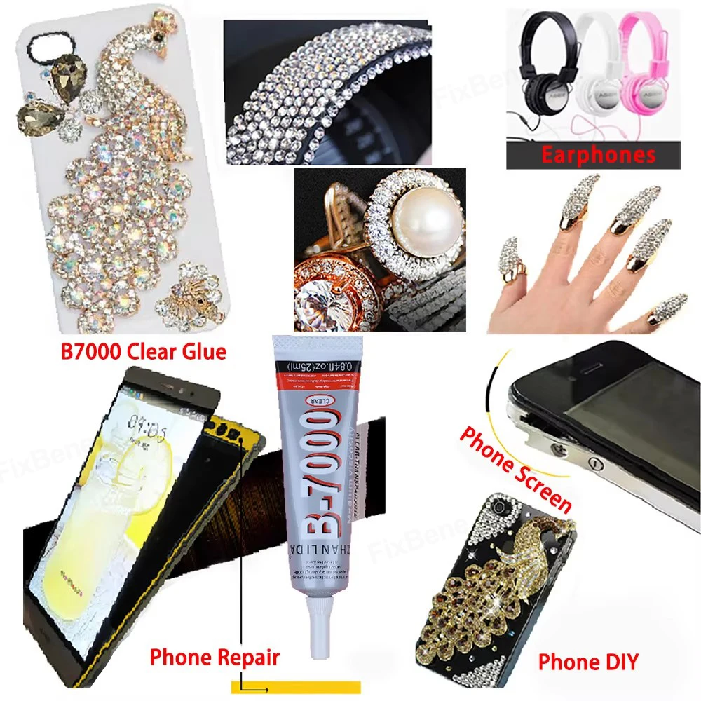 Transparent Glue for Phone Rhinestone Jewelry Metal Stone Fabric Textile Clothes Ring Plastic Model Miniature ABS Super Adhesive