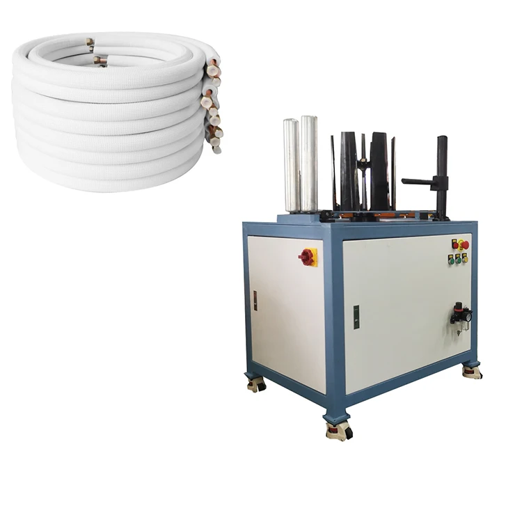 Horizontal / Vertical Type Insulated Tube Pipe Coiling Winding Machine for Air Conditioning Connecting Tube