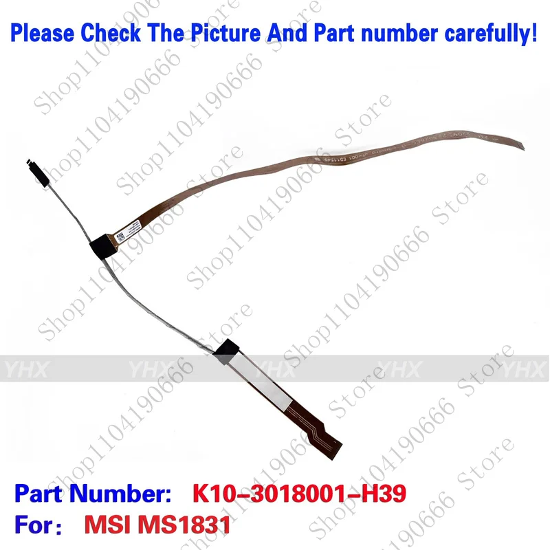 Notebook computer componenten 5PCS Nieuw Voor MSI MS1831 CAMERA KABEL K10-3018001-H39.