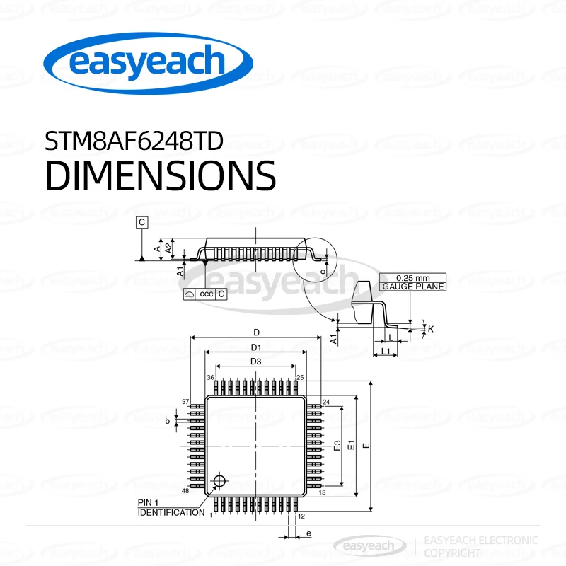 STM8AF6248TD ST مكونات الالكترونيات الدقيقة وحدات التحكم الدقيقة وحدات التحكم الدقيقة رقائق معالج الدوائر المتكاملة #3