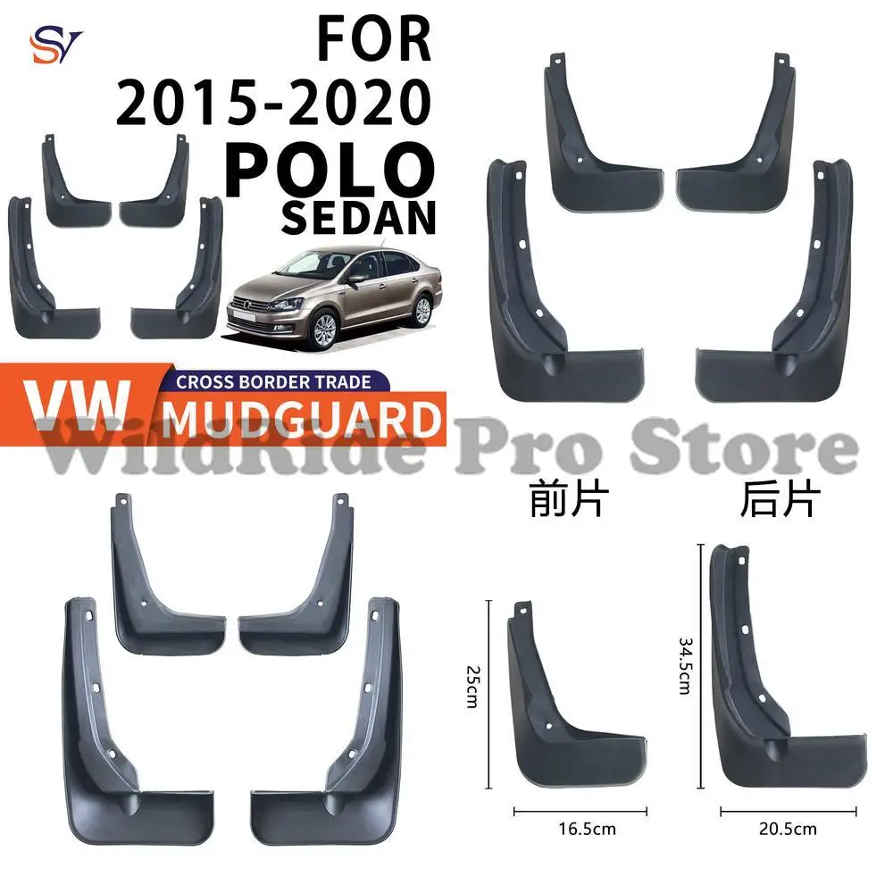 

Front and Rear Mud Flaps for 2015 2020 Volkswagen POLO SEDAN Easy Installation PP Rubber Material Wheel Arch Liners Protection
