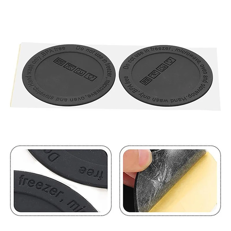 4PcsSilicone Cup Mat Straight Cup Anti Slip Mat Insulated Cup Bottom Mat Shock Absorbing Rubber Mat