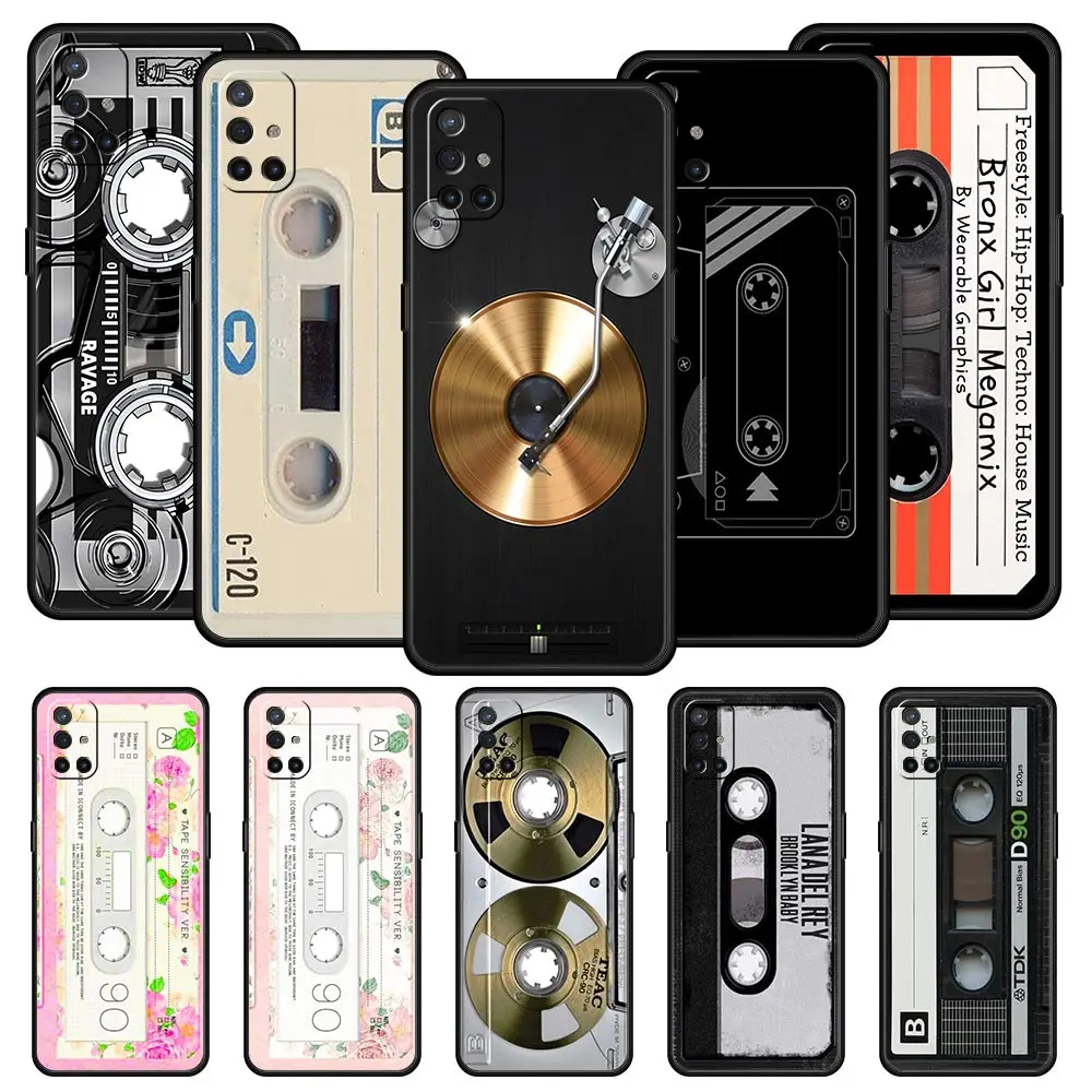 Retro Vintage Old Cassette Tape Case For OnePlus 12 11 10 9 8 7 7T Pro 12R 10R 9RT 9R 8T Nord N100 N200 N10 2T CE 2 5G Cover