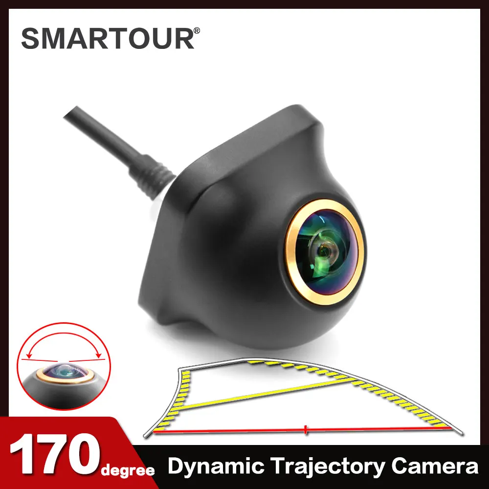 CCD Night Vision Auto Assistance Intelligent Dynamic Trajectory Parking Line Metal Shell Car Reverse Backup Rear View Camera