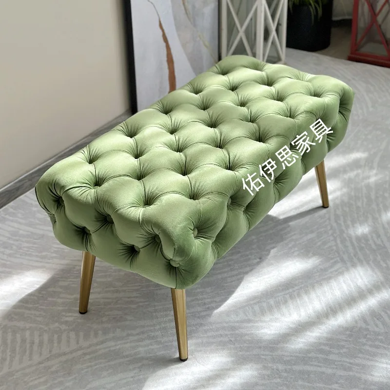 Nordic Fashion-inspired Dining Stools Bedroom With Luxurious Metal Dining Stools Closet Durability Home Furniture Banken ZYCD