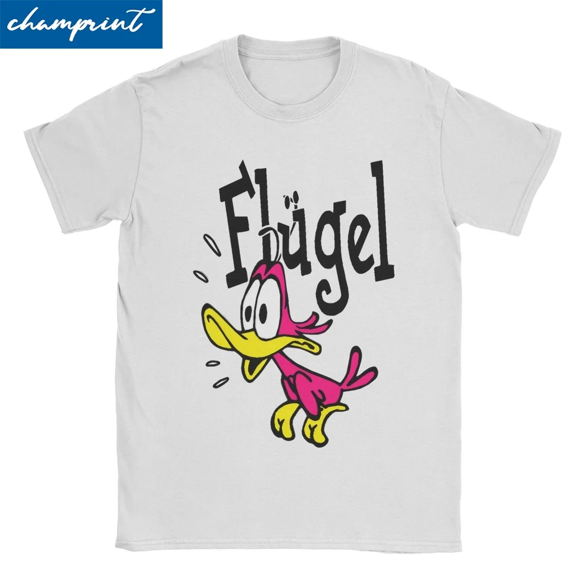 Flugel Logo Let The Duck Out T-Shirt Men Women  Leisure Cotton Tee  O Neck Short Sleeve T  Graphic Clothes