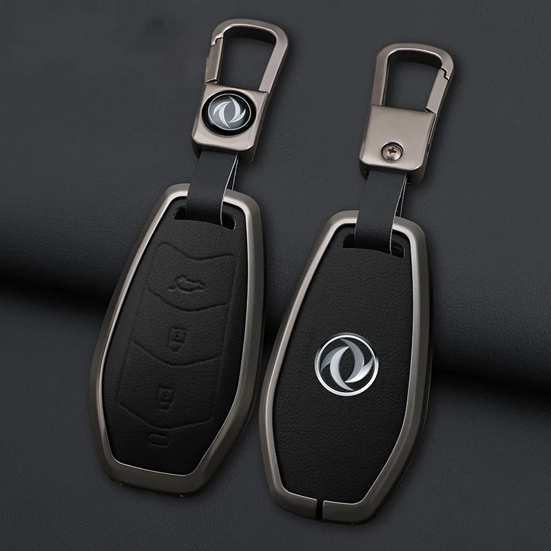 

Zinc Alloy Leather Car Key Case Cover Shell Fob For Dongfeng FengGuang Seres Evolute i-Space i-Pro Landian E5 Accessories