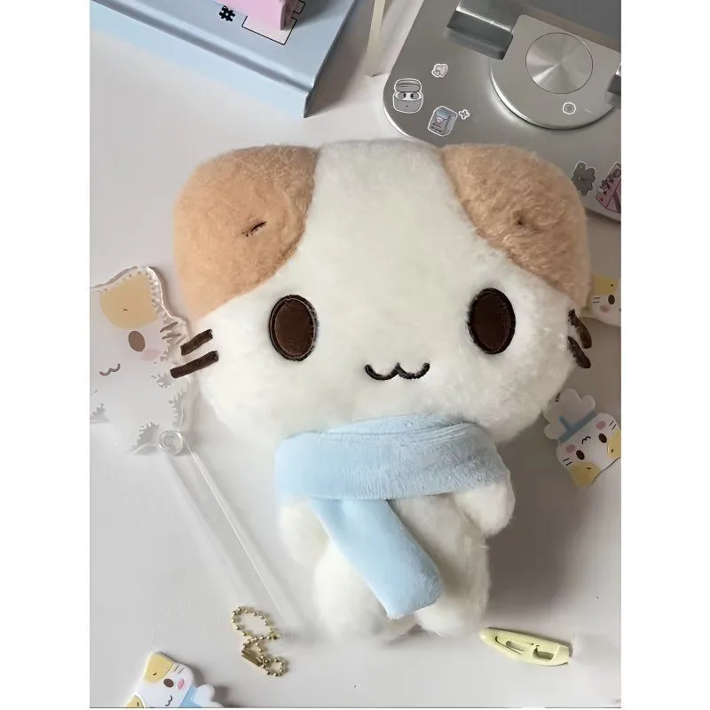 

Плюшевый брелок с изображением кота, очаровательный брелок в стиле аниме, милый шарф, мягкая хлопковая конфета, кошка, плюшевая игрушка ручной работы, кукла, кулон, шарф, кошка, девушка, подарки