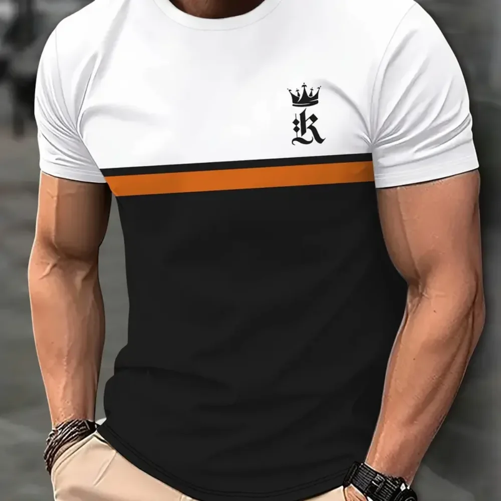 Men\'s T-Shirt Summer Tshirt Casual Short Sleeved Top O Neck T Shirt Loose Micro Elasticity Retro Fashion Breathable Men Clothing