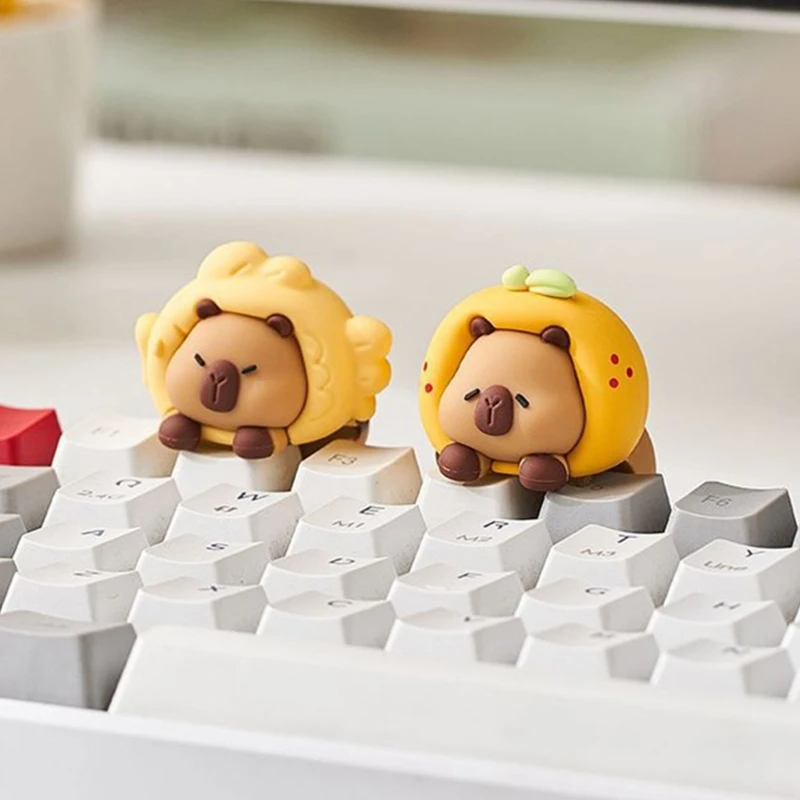 樹脂カピバラミニチュアフィギュアおもちゃスクリーンフレーム強化オフィス装飾