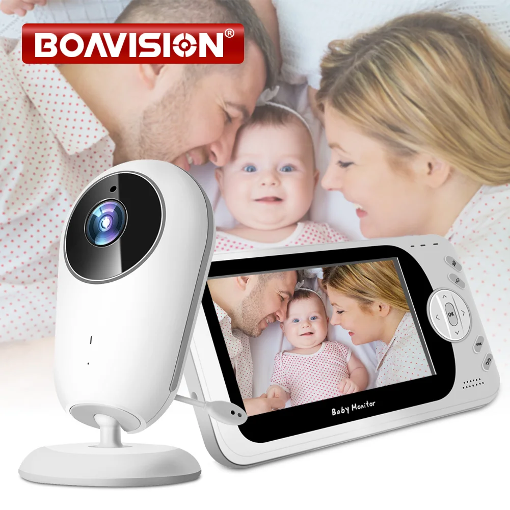 Portátil sem fio Baby Monitor Video, Nanny Sitter, IR LED Night Vision, Intercom, Câmera de Segurança Vigilância, 4.3 ", Top