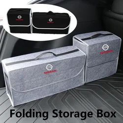 Foldable Car Large Capacity Trunk Felt Storage Box Organizer Sundries Stowing Tidying Bag For Nissan Nismo GTR Versa Qashqai