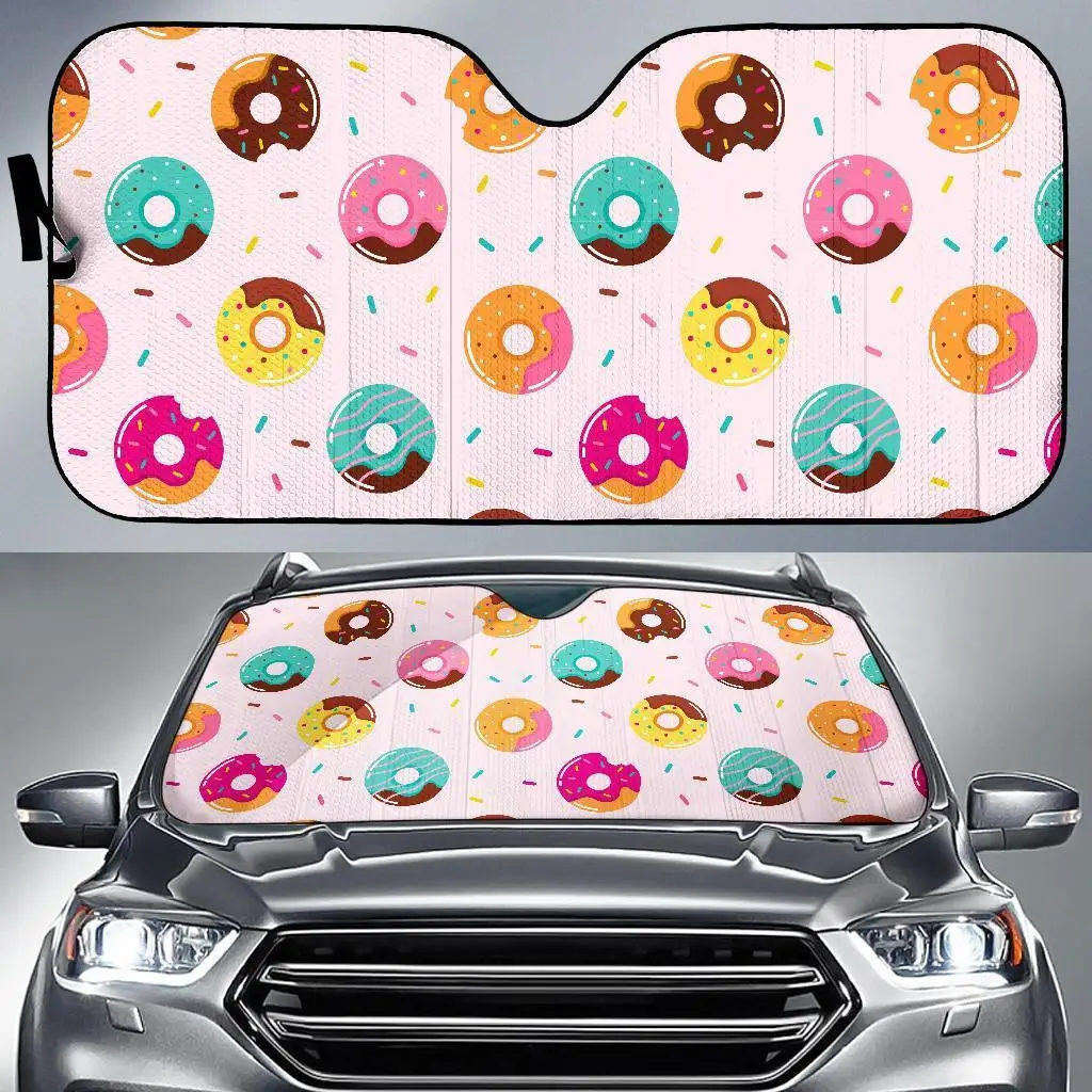 Pattern Print Donut Auto Sun Shade Car Windshield Window Cover Sunshade