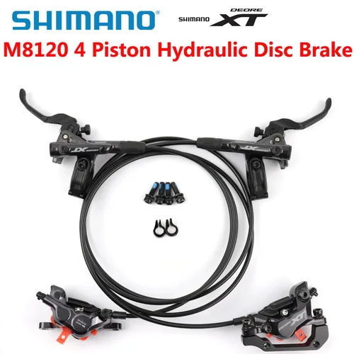 Shimano DEORE XT M8120 freno 4 pistones MTB freno de disco hidráulico BL M8100 y BR M8120 800/900MM-1600MM D03S N03A N04C pastillas de freno