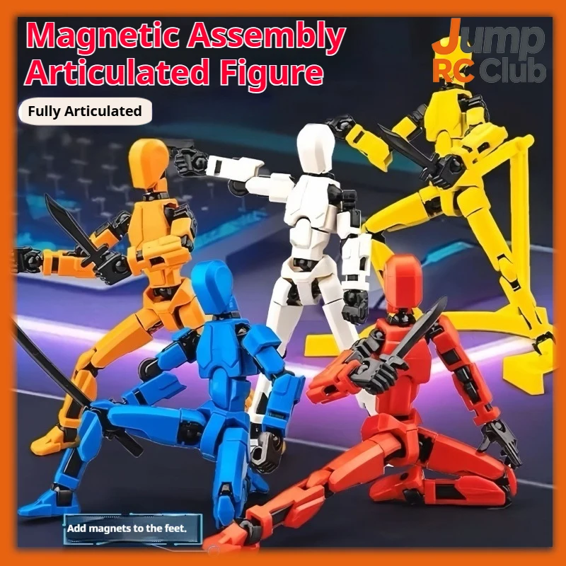 

Магнитный конструктор-робот с многосуставной 3D-моделью, развивающая игрушка-фигурка, креативная модель для сборки, подарок для мальчиков