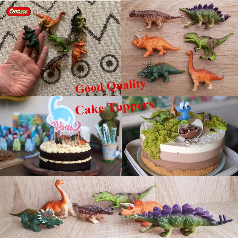 Oenux Mini Jurassic stégosaure Saichania PVC solide dinosaure monde modèle Animal figurines d'action Collection jouet pour enfants