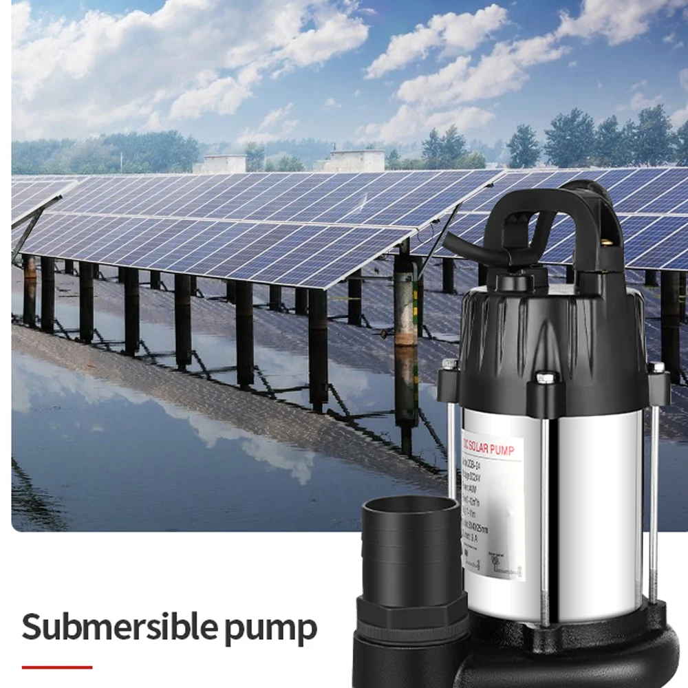 Imagem -04 - Bomba de Água Submersível Solar para Agricultura Taxa de Fluxo Solar dc 24v 2in 400w dc 24v 48tons Head Lift 1015m