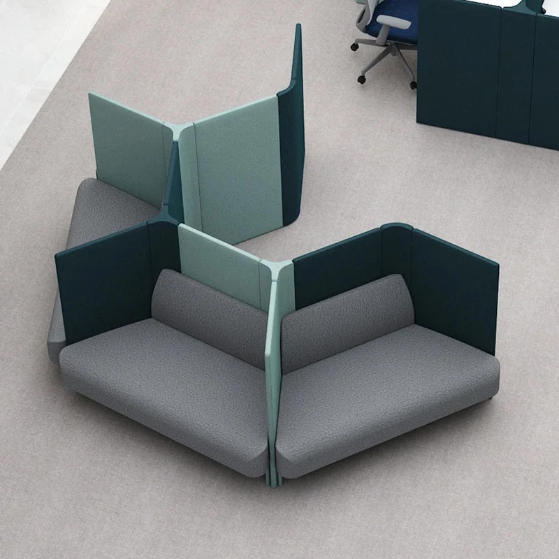 & Custom Modular Office Lounge Sofa Set Library School Public Reception Collaborative Work Waiting Areas Flexible Seating Design