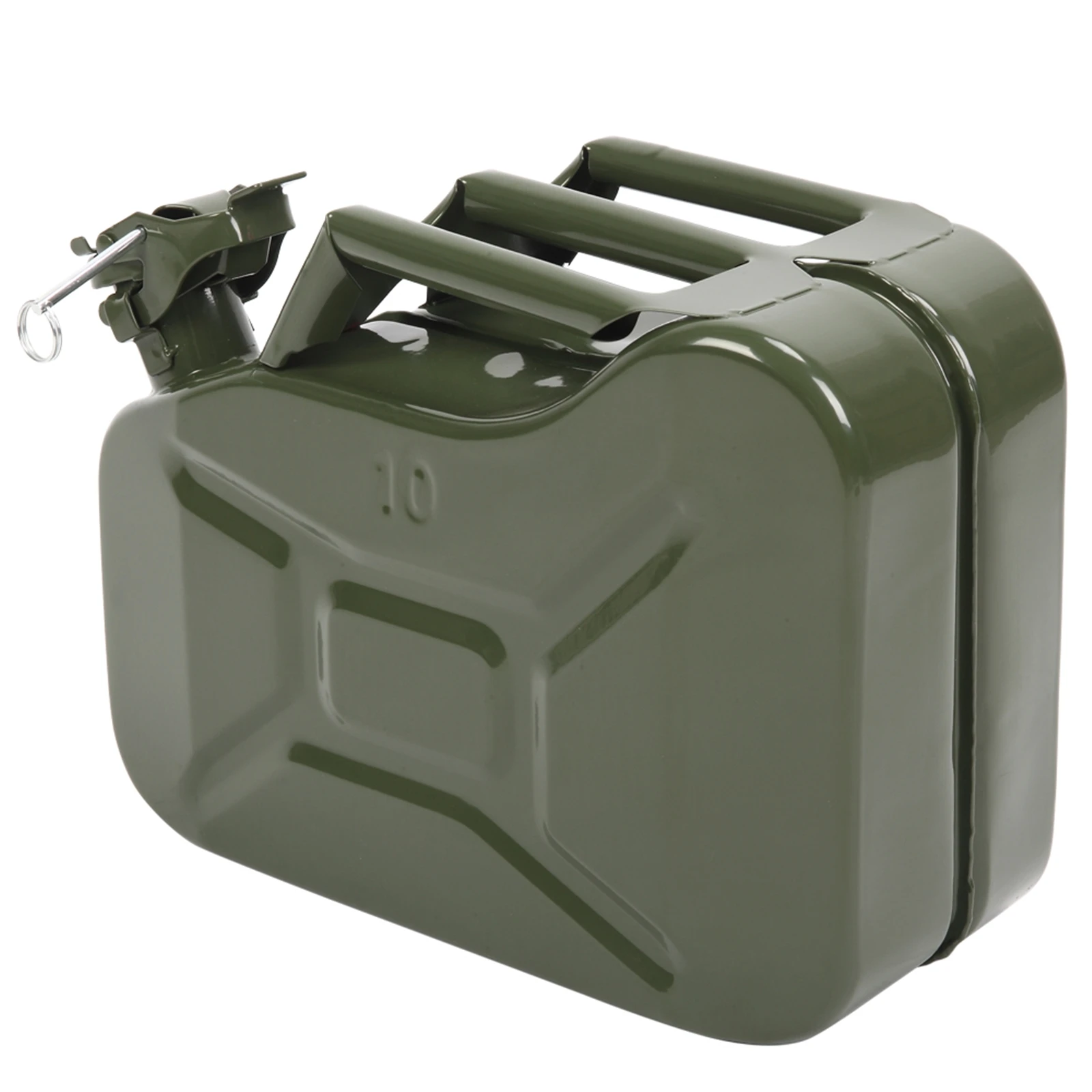 10L Metal Jerry Can Gasoline Drums For Petrol Jerry Can Pouring Spout Flexible Nozzle Petrol Fuel Seal Stable And Sealed For Car