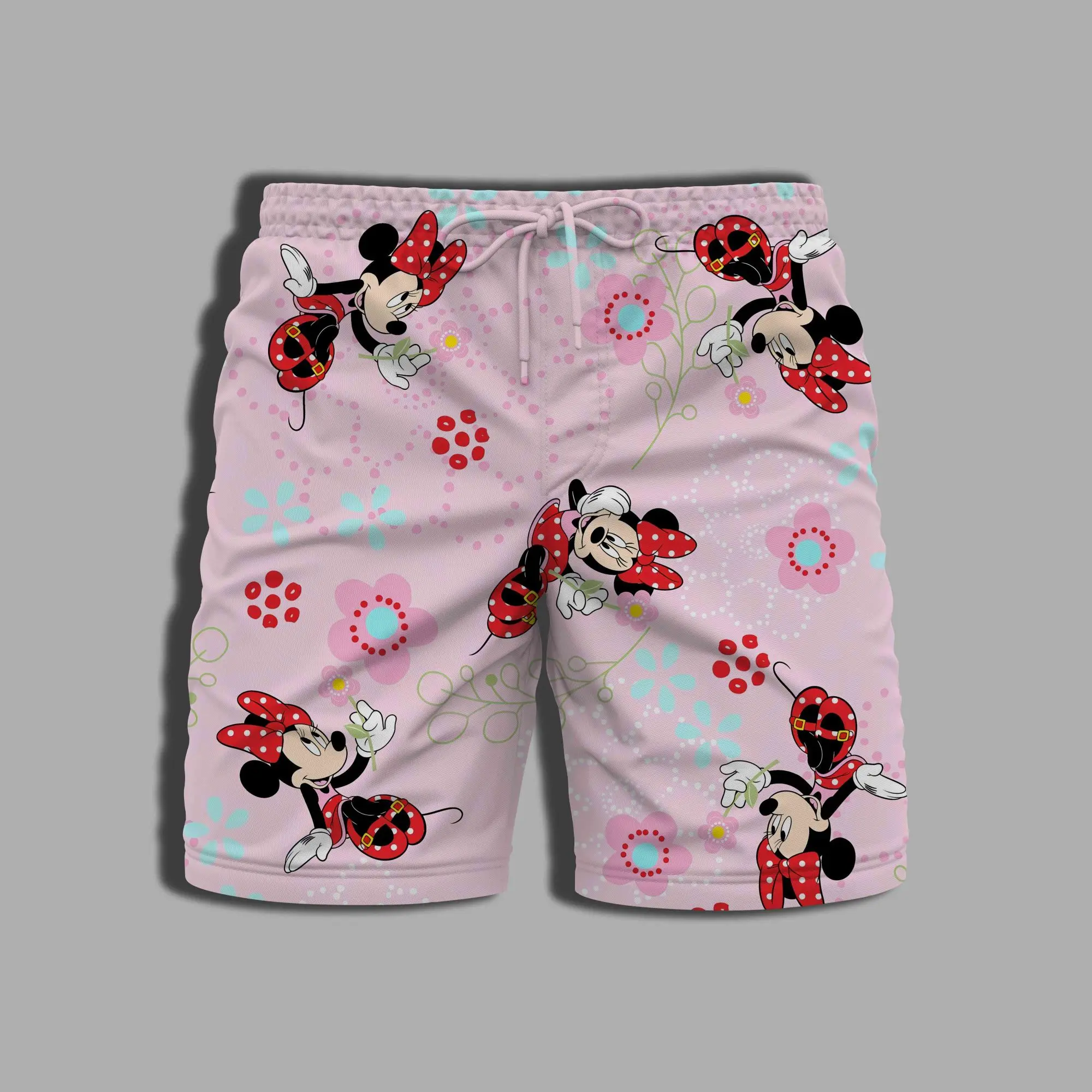 Men's Shorts for Women Whole Swimsuit Beach Pants Summer Bathing Suit Man Minnie Mouse Printing Gym Disney Mickey Clothing Male