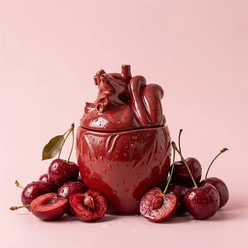 Nicole Sculpted Heart Candle Jar with Lid Molds for Plaster or Cement DIY Candle Vessel Molds for Concrete Home Decoration