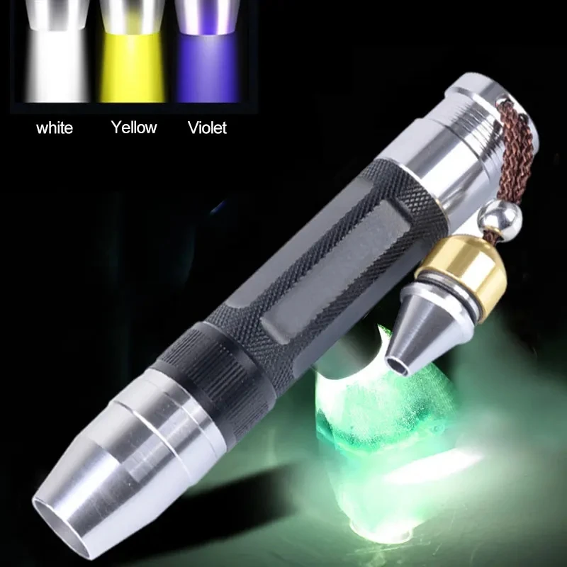 

Jade Identification Torch 3 IN 1 LEDs Light Sources Portable Dedicated UV Flashlight Ultraviolet Gemstones Jewelry amber Money