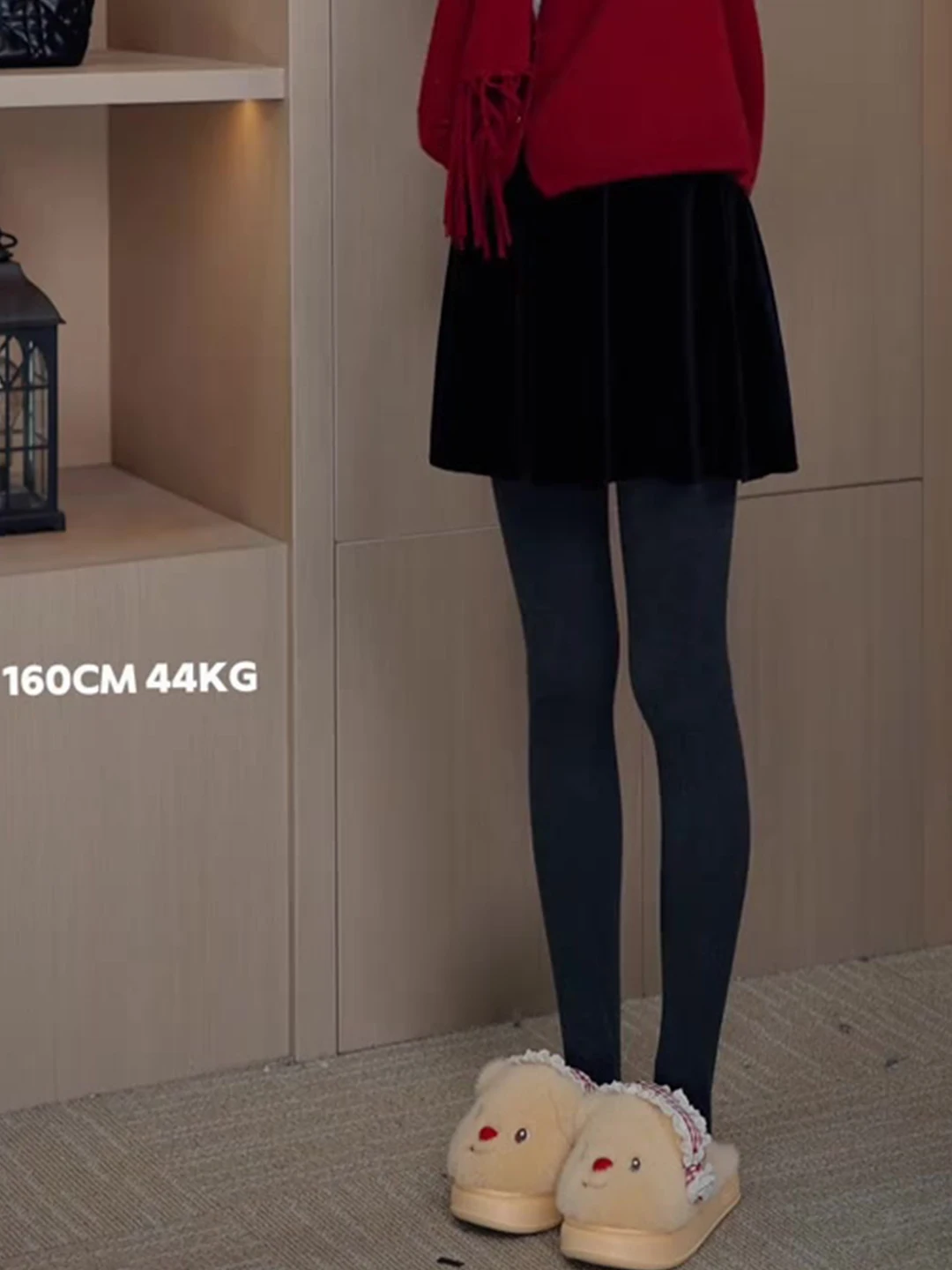 

Ele Velvet ort Skirt for Women High Waist A-Line Silhouette Autumn Winter Faion plus Size Concealing Ladies Skirts