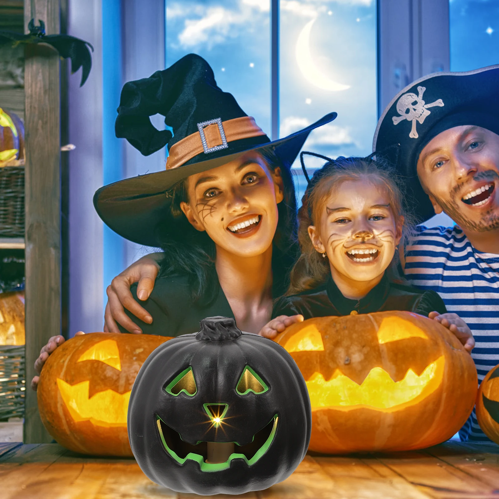 

Pumpkin Light Decorations Safe Materials Halloween Party Coffee Table Living Room Kitchen Gifts Family Friends