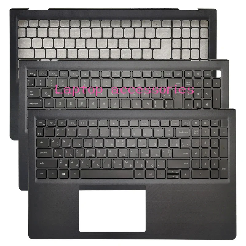 NEW For Dell Vostro 15 3510 3511 3515 3520 3525 3530 3535 US/UK/Latin/Russian Keyboard Laptop Palmrest Upper Cover Case