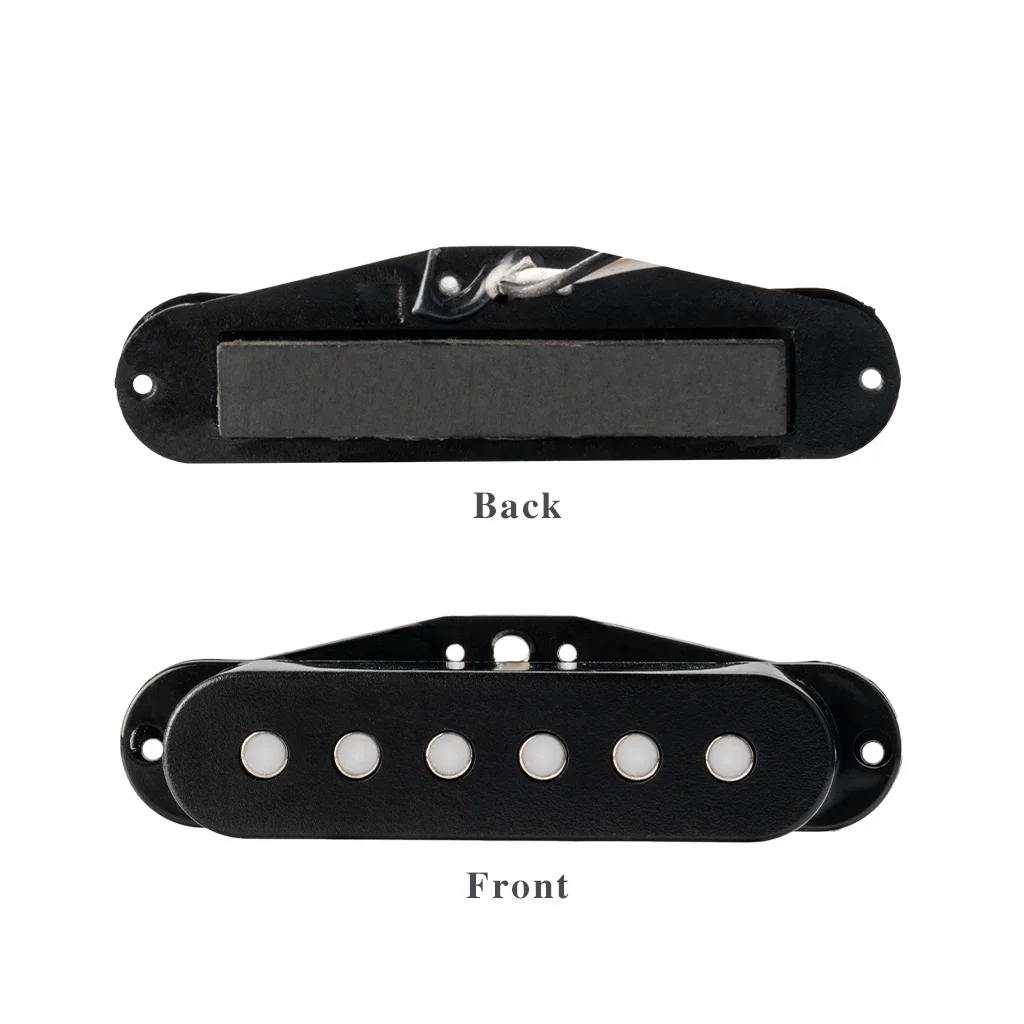 نظرة لاقط الغيتار الكهربائي لفائف واحدة لاقط الرقبة لاقط القطب المسطح للجيتار الكهربائي ST الغيتار 48 مللي متر