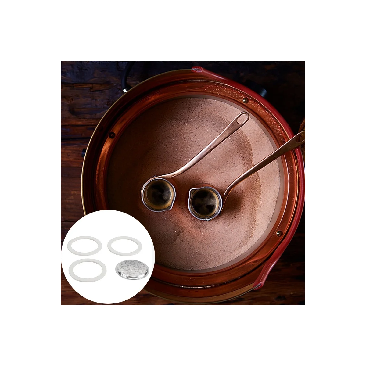 Juntas de substituição e filtro, 1 xícara Moka, Break, Dama, Mini Express Espresso Makers, 50ml