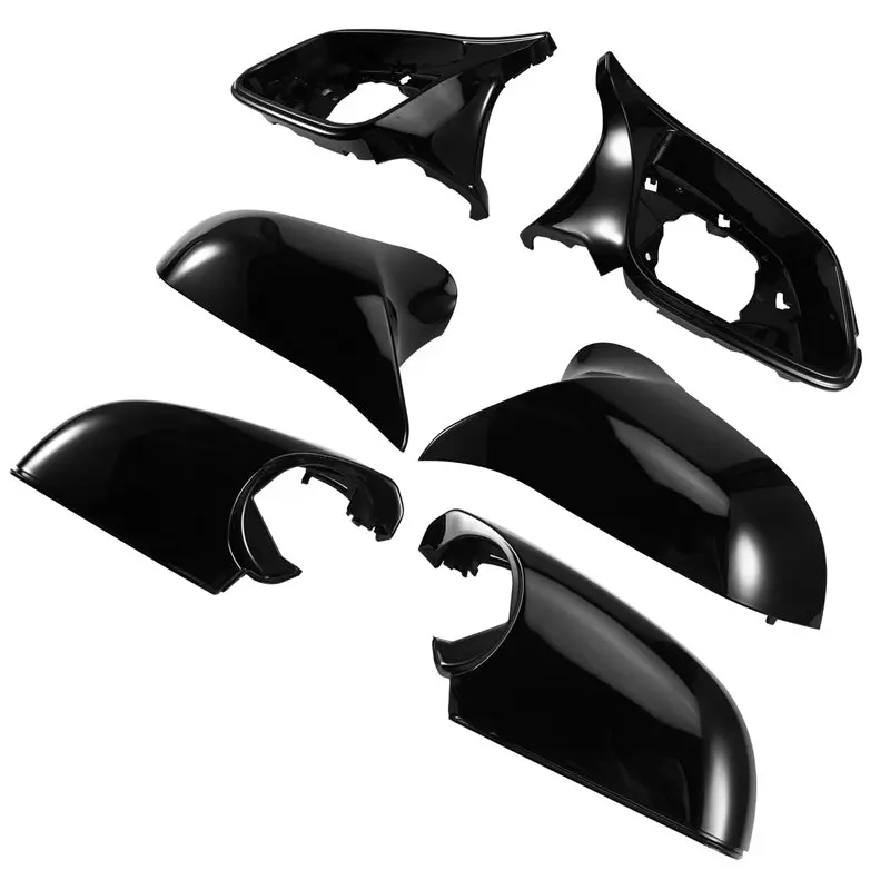 Image of Für BMW Schwarze Rückspiegel-Abdeckkappen für 1 2 3 4 X Serienmodelle F20 F21 F22 F23 F30 F35 F34 F32 F33 F36 E84 I3 F87 M2