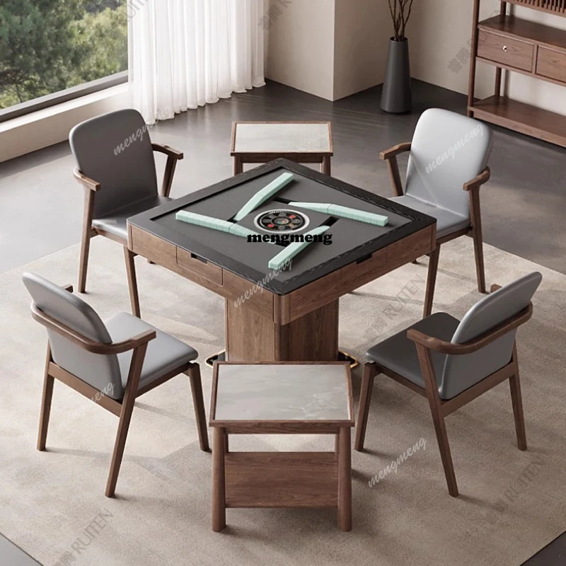

Nordic Creative Mahjong Table Modern Designer Automatic Shuffling Mahjong Table Wooden Silent Dining Table Home Furniture
