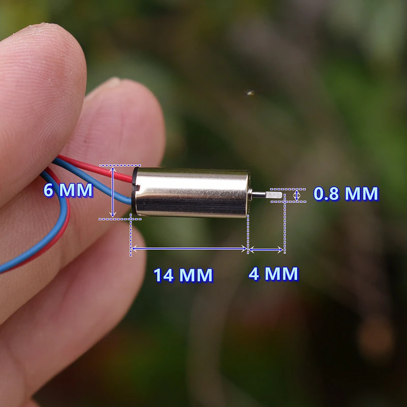 Mini 6mm*14mm 614 Coreless Motor DC 5V 6V 37800RPM High Speed Strong Magnetic D-shaft for Instruments and Equipment #4