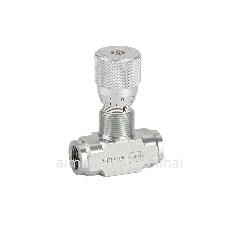 STB G1/4 G3/8 Bi-Directional Flow Restrictor Hydraulic Valve Carbon Steel Flow Control Valve for Hydraulic