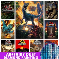 Fairy Dust AB Jurassic World Diamond Painting Kit Dinosaur Sticking Embroidery Handmade DIY Mosaic Home Decor Children's Gift