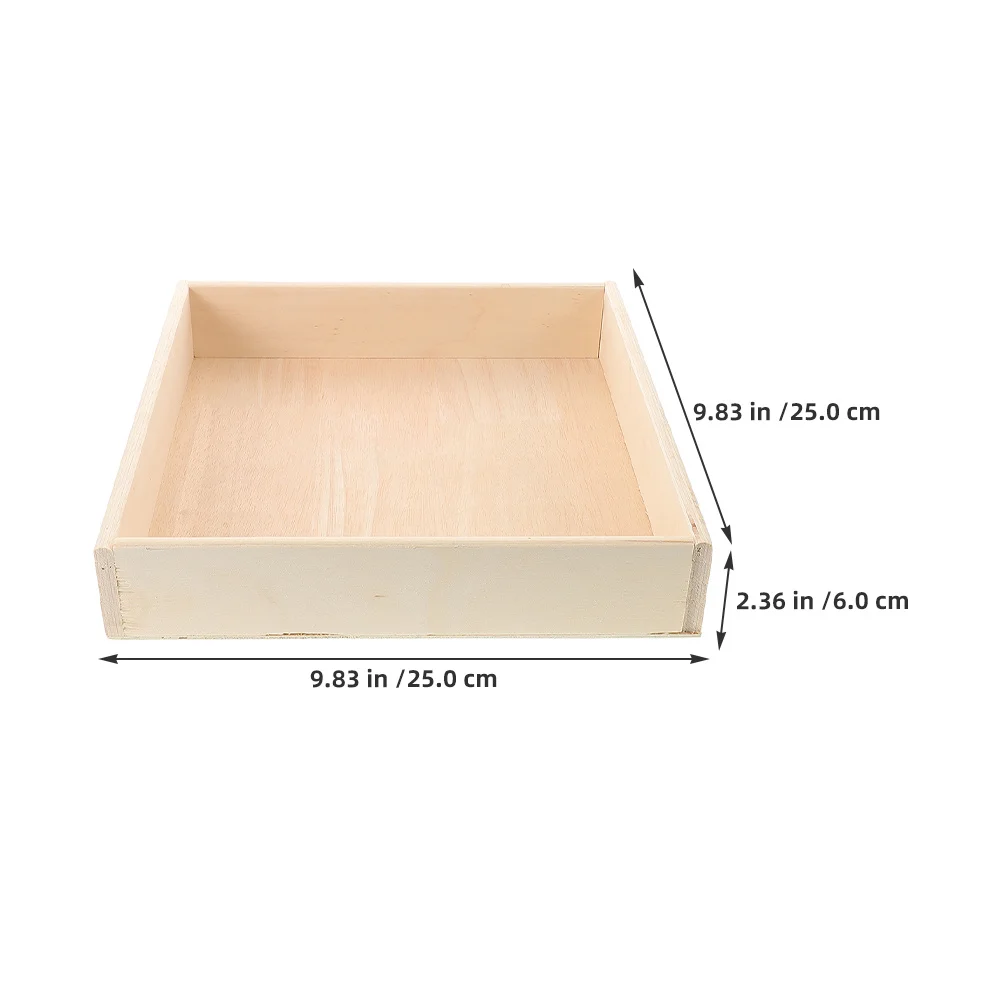 Boîte de rangement de sable carrée de bureau en bois, plateau Montessori, bac à sable de jeu d'intérieur pour enfants, bac à sable pour petits espaces pour enfants