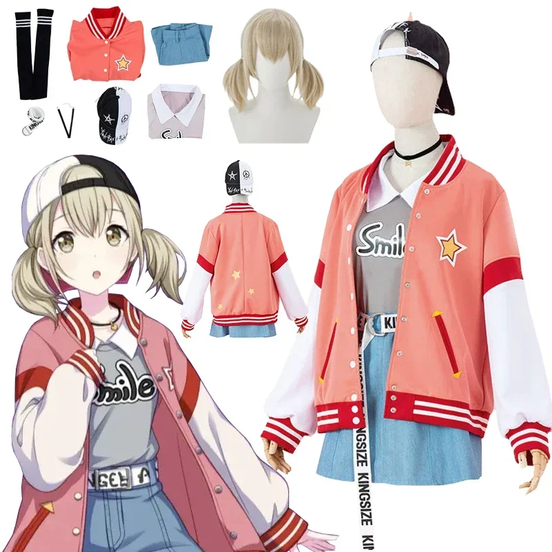 อะนิเมะ Azusawa Kohane คอสเพลย์เครื่องแต่งกายโครงการ Sekai สีสัน Stage Feat Vivid BAD SQUAD Khn เสื้อวิกผมหมวกชุดสําหรับผู้หญิง O