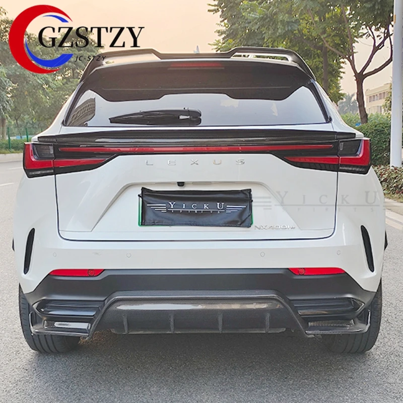 Stylizacja samochodu z włókna węglowego tylny spojler samochodu SPOILER środkowy do LEXUS NX NX200 NX200t NX300h 2022 2023 Auto spoiler dachowy