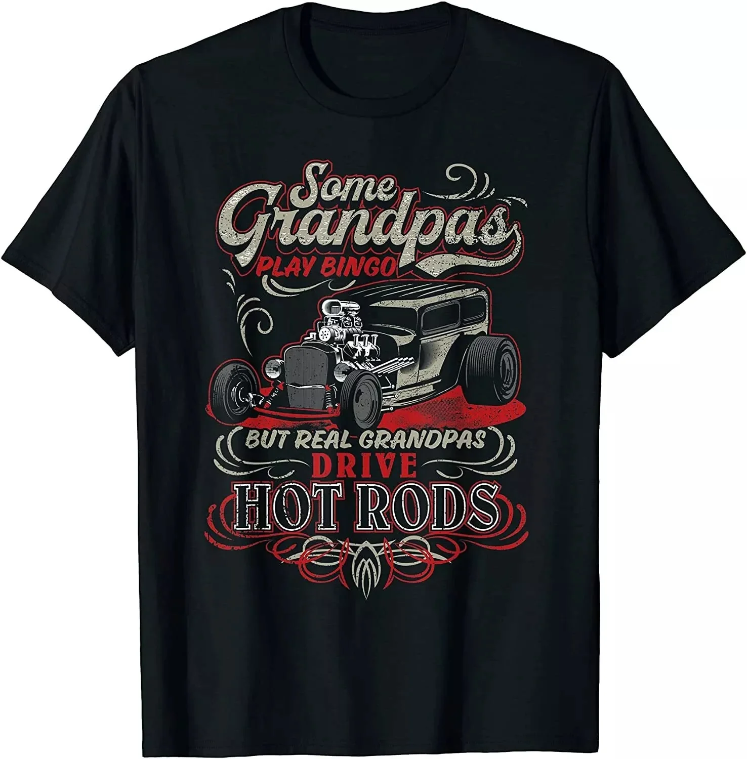 Vintage Hot-Rod Grandpa Design Gift Unisex T-Shirt S-5XL