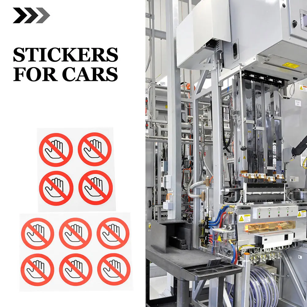 

10pcs Do Not Touch Sign Stickers Warning Label Safety Caution For Warehouse Factory Equipment Security Signs