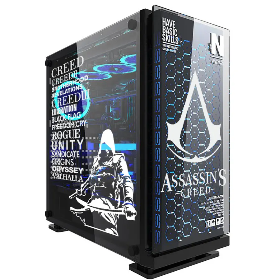 Popular Games Vinyl Stickers for PC Case,Personality Graffiti Decor Decals for Atx Gaming Computer Chassis Skin,Easy Removable