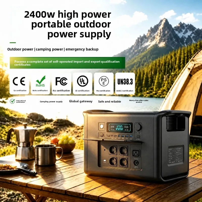 2400W High-power Household Energy Storage Power Supply 2048Wh Large-capacity Portable Outdoor Mobile Power Supply Customization
