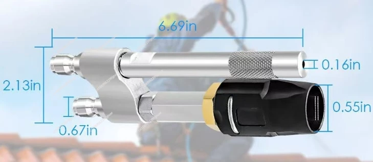 

Pressure Washer Chemical Tip M5 Twist Nozzles, Long Range Chemical Shooter for 3-7 GPM, 1/4 Inch Quick Connect