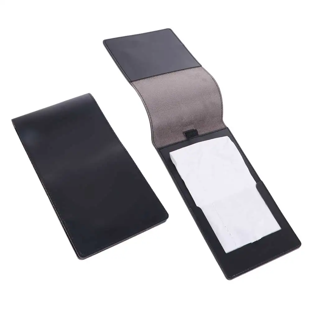 PU Leather Golf Score Book Black Brown Yardage Book Golf Scorecard Holder Compact Lightweight Score Notebook Golf Outdoor Sports