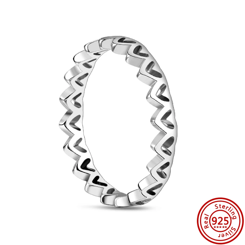 Bestseller 925 Sterling Silber Original Ring Pfeil Zirkon Flügel Liebe Klassisches Design DIY Stapelbar Damen Schmuck Mode Party Geschenk – Detail 3