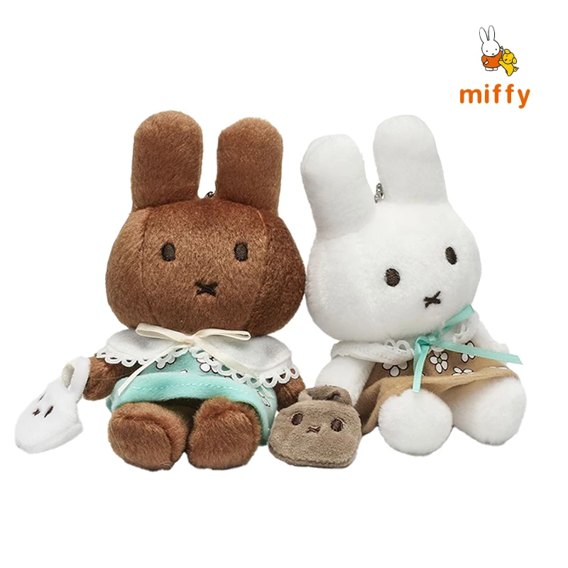 

Kawaii Miffy Plush Dolls Cartoon Girlish Heart Stuffed Toy Anime Backpack Pendants Cuddly Couple Style Keychain Perfect Birthady